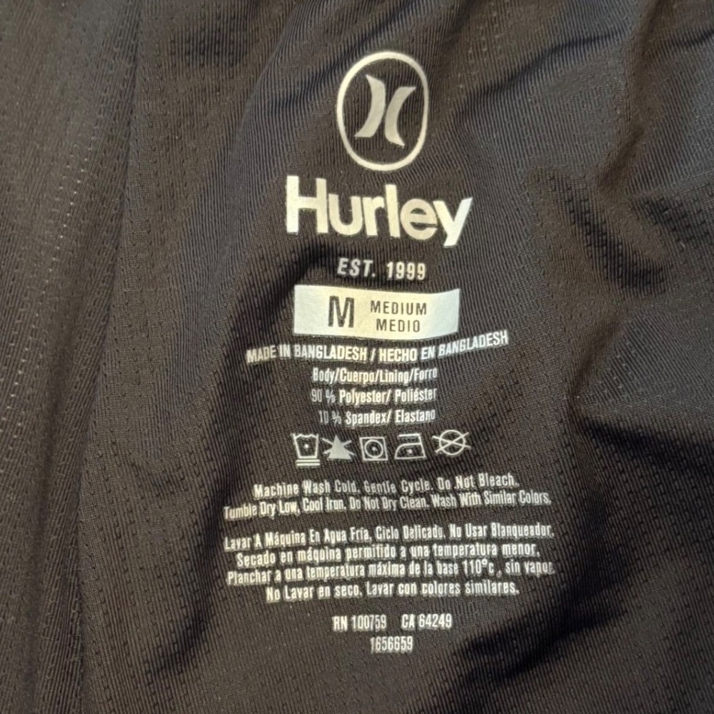 Hurley | Mens Medium | Striped Board Shorts | Blue Grey Swim Trunks | Liner - Picture 2 of 10